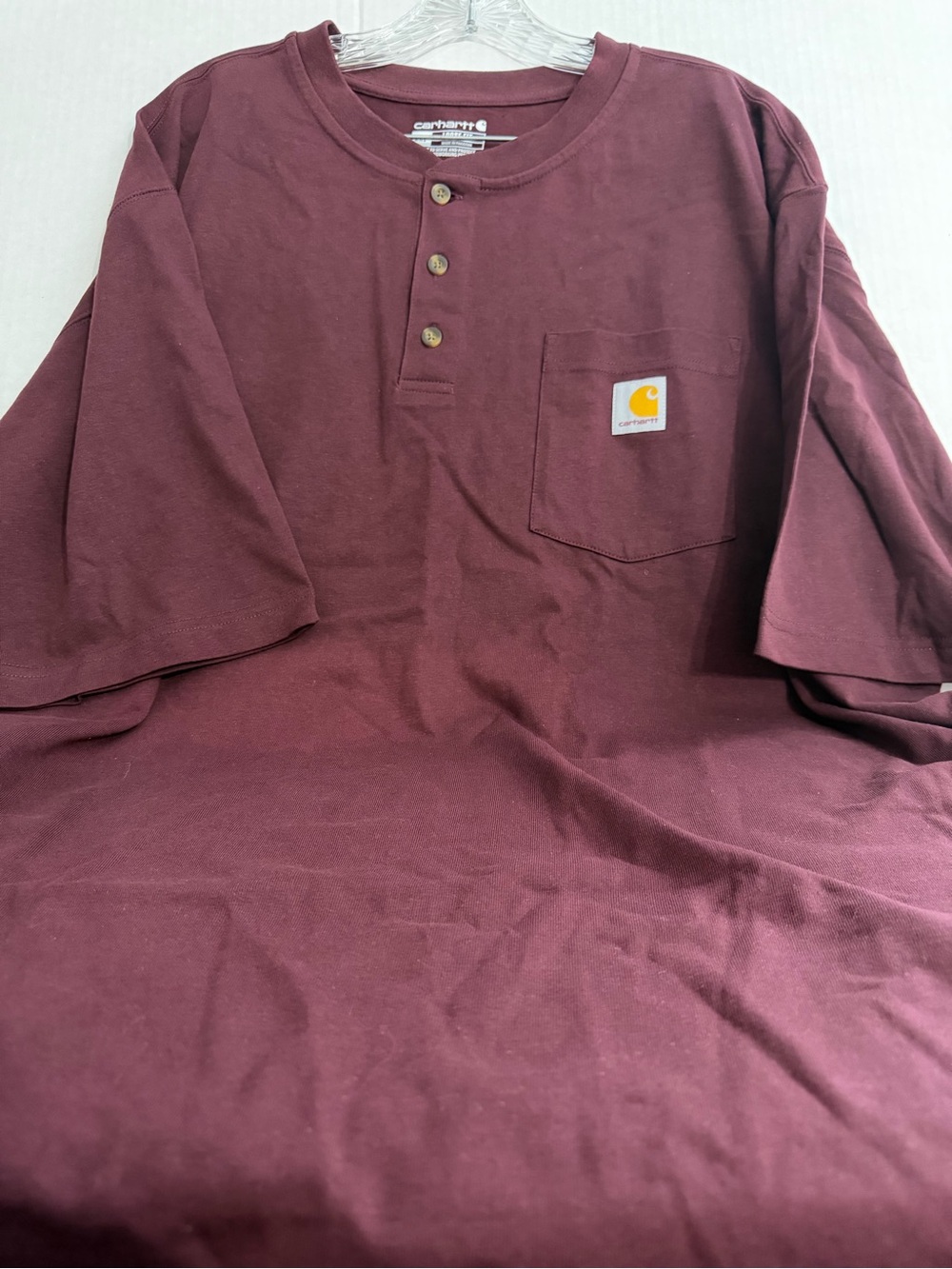 Carhartt Loose-fit Men’s Burgundy T Shirt